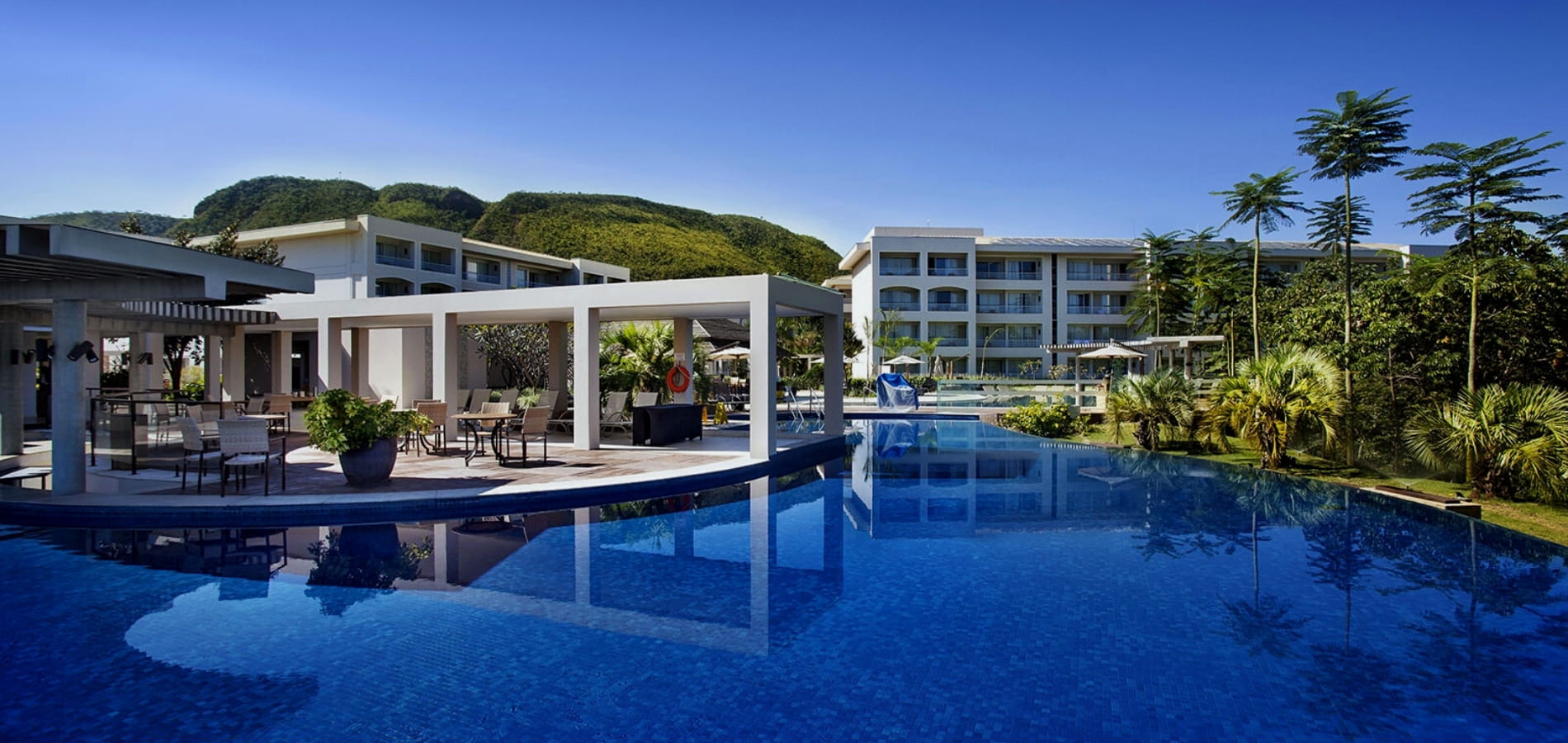 Vista panorâmica do luxuoso Rio Quente Cristal Resort.